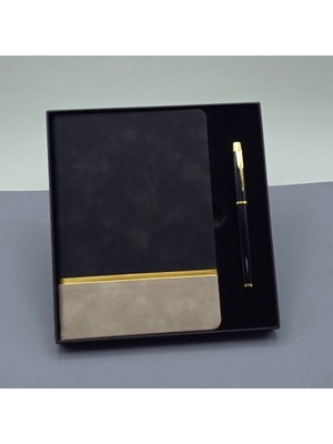 TeknoKapsül Defter Kalem Kutulu Siyah Set