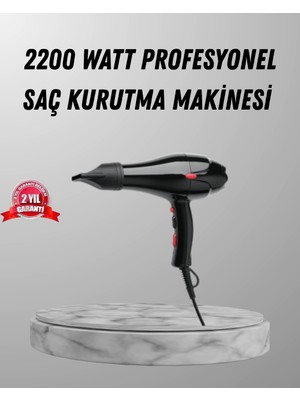 TeknoKapsül 2200W Fön Makinesi – Profesyonel Ac Motor, Soğuk Sıcak Üfleme