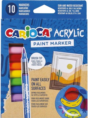 Hepta Collection Paint Marker Su Bazli Fırça Uçlu 10'lu