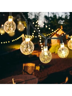 Esranın Dünyası 5 Metre Sarı Opak Solar Top LED Işık