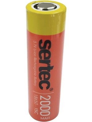 Armüz Sertec 18650 3.7V 2000 Mah 15C Li-Ion Şarjlı Pil