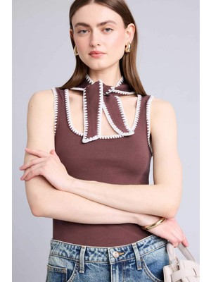 DeFacto Slim Fit Boyundan Bağlamalı Yuvarlak Yaka Ribana Atlet H3680AX26SM