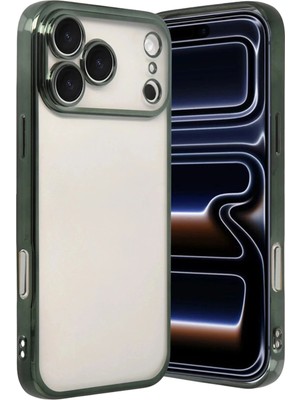 Durukar®   iPhone 17 Pro Max  Lensli Silikon - Yeşil
