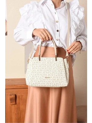 Just Polo Kadın Baskılı Ayarlanabilir Askılı Shopper El & Omuz Çantası Shoulder Bag