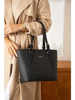Just Polo Orijinal Kadın Büyük Boy Su Geçirmez El Çantası Tote Bag 342205PC