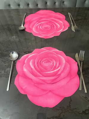 Minoza Aşk Serisi Romantik Gül Desenli Tasarım Lazer Kesim Detaylı Amerikan Servis & Supla 6 Adet