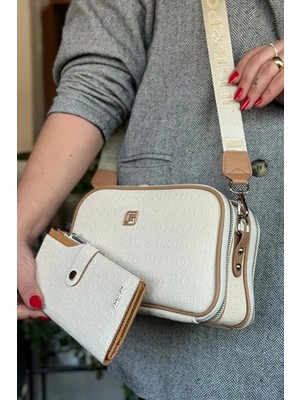 Just Polo Kadın Günlük Kullanıma Uygun Şık Omuz Çantası ve Cüzdanı Kombin Shopper