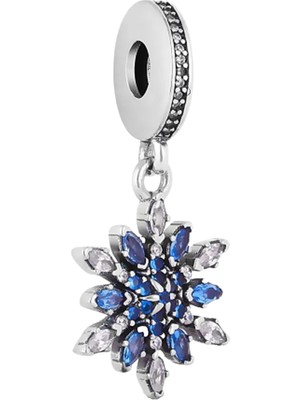 Taşlı Kar Tanesi Sallantılı Charm