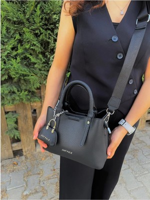 Just Polo Kadın Orijinal Yeni Sezon 3 Bölmeli Yumuşak Deri Şık El ve Omuz Çantası Shopper