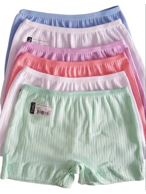 Tutku 6'lı Paket Fitilli Elastan Kız Çocuk Külot Boxer Şort