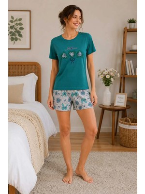Tenra Kadın Şortlu Pijama Takımı %100 Pamuk