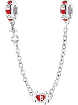 Fubena Yap-Boz Kalp Zincir Sallantılı Charm