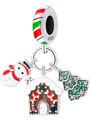 Fubena Kardan Adam, Karlı Ev ve Noel Ağacı Sallantılı Charm