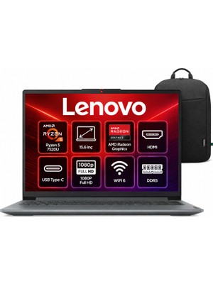 Lenovo Ideapad Slim 3 Amd Ryzen 5 7520U 16GB 256GB SSD Windows 11 Pro 15.6" Fhd Taşınabilir Bilgisayar 82XQ00SFTX + Shopimode Çanta