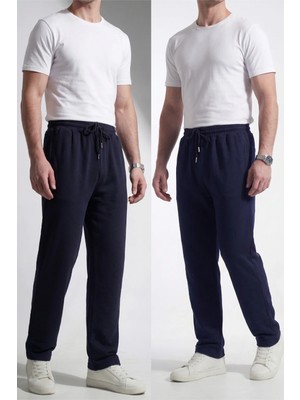 Veleno Baggy 2'li Avantajlı Paket Oversize Eşofman Altı 2 Iplik Bol Paça Rahat Tam Kalıp