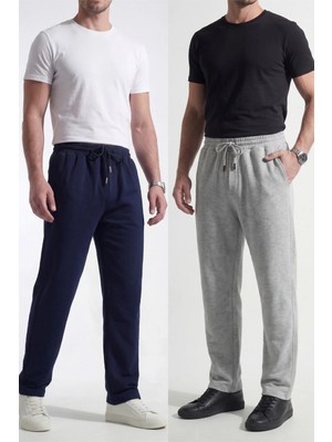 Veleno Baggy 2'li Avantajlı Paket Oversize Eşofman Altı 2 Iplik Bol Paça Rahat Tam Kalıp