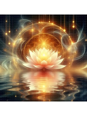 Arterior Wallpaper Işıklar Içinde Lotus Çiçeği Poster Duvar Kağıdı