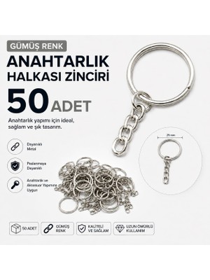 GEEN Boş Zincir Halka Anahtarlık 50 Adet