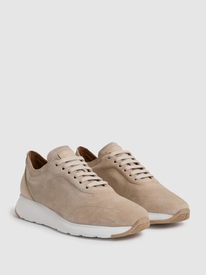 Cacharel Erkek Bej %100 Deri Süet Sneaker Ayakkabı 50324394-VR011