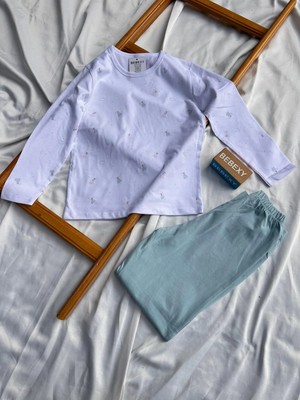 bebexy Peri Kız  Desenli Pijama Takımı Mavi