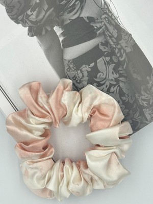 Icon Silk Saf Ipek Saç Tokası Orta Boy (Marble Pink)