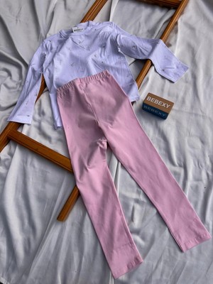 bebexy Peri Kız  Desenli Pijama Takımı Pembe