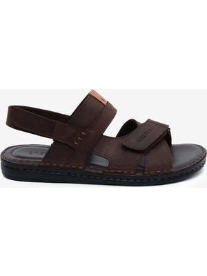 Greyder Erkek Kahverengi Hakiki Deri Sandalet 6Y1FS67856