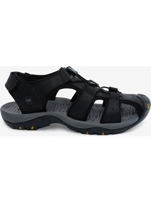 Greyder Erkek Siyah Hakiki Deri Sandalet 6Y1CS14630