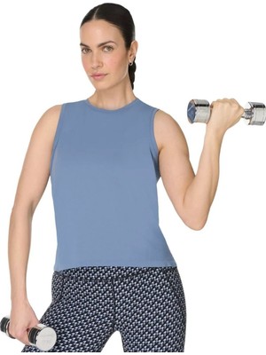 Sweaty Betty Athlete Featherweight Seamless Kadın Mavi Tişört