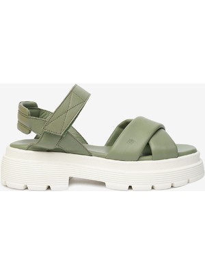 Greyder Kadın Su Yeşili Hakiki Deri Comfort Sandalet 4Y2TS59040