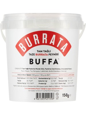 Buffa Tam Yağlı Taze Burrata Peyniri 150G ( 1 Adet )