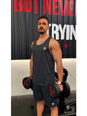 Sapeur Erkek Sporcu Atlet - Nefes Alabilir Fit Kesim, Gym & Fitness Tanktop