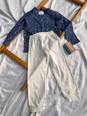 bebexy Çoklu Desen Baskılı  Pijama Takımı Mavi