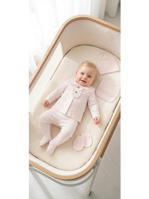 Miniday Baby Kız Bebek Mevlütlük Yenidoğan Hastane Çıkışı 5'li Set %100 Pamuk ZK5012