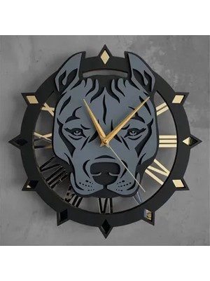 Vivense Pitbull Silüeti Duvar Saati