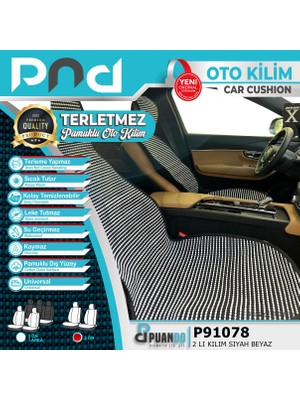 Puando P91078 2 Li Kilim Siyah Beyaz