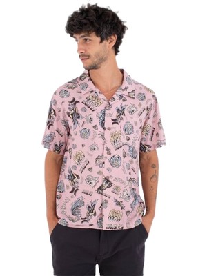 Belirtilmemiş Hurley Woven Etam Erkek Pembe Tişört