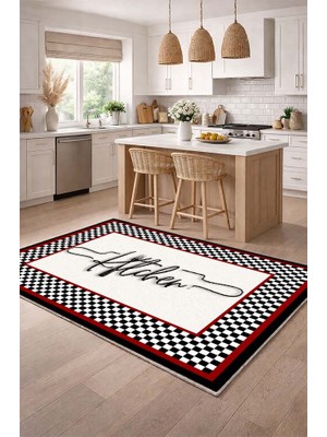 Lioara Home Dijital Baskılı Halı – Modern, Kaymaz Taban, Mutfak  Için Halı
