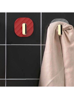 Hereveoyuncak 2li Yapışkanlı Retro Askılık Dolap Kapakk Kulpu Kırmızı