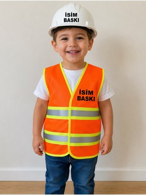 Teknik Çocuk Mühendis Yelek Seti ( Isme Özel Baskılı )