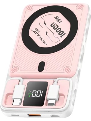 Konfulon M25W 10.000 Mah 20W Pd Magsafe Powerbank - Pembe