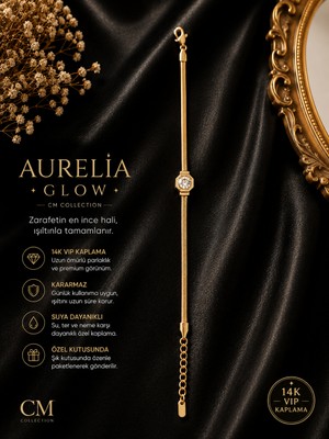 CM Jewelry Aurelia Glow Bileklik – 14K cm Vıp Gold Kaplama