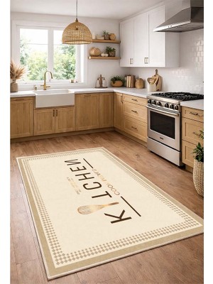 Lioara Home Dijital Baskılı Halı – Modern, Kaymaz Taban, Mutfak  Için Halı
