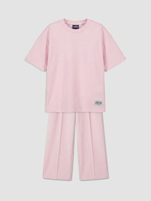 LC Waikiki Lcw Kids Pembe Kısa Kollu Kız Çocuk Soft Touch Takım