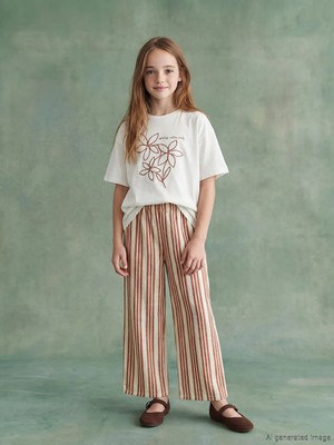 LC Waikiki Lcw Kids Beyaz Baskılı Kız Çocuk Tişört ve Pantolon