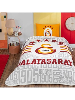 Taç Lisanslı Galatasaray 5 Yıldız Logo Tek Kişilik Pike Takımı