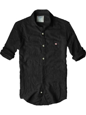Gulf Bird Slim Fit Italyan Kesim Gerçek Keten Gömlek