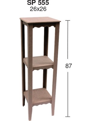 Ehobici Ahşap Çiçeklik Raf 87X26X26CM SP554