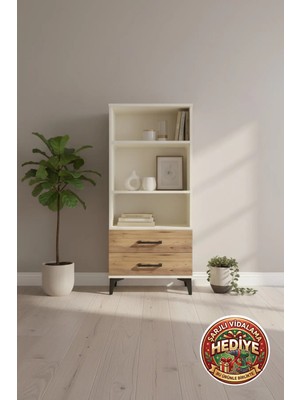 Silva 3 Raflı 2 Çekmeceli Dolap 60X30X134 Aytaşı-Çam: Şıklık ve Fonksiyonel Çözüm