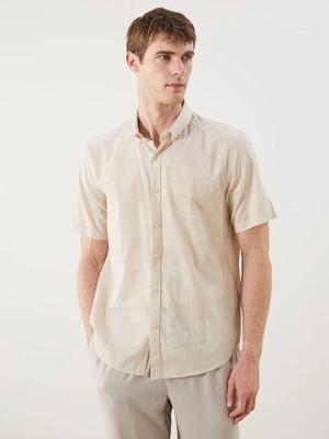 Lc Waikiki Yeni Sezon Slim Fit Kısa Kollu Desenli Poplin Erkek Gömlek